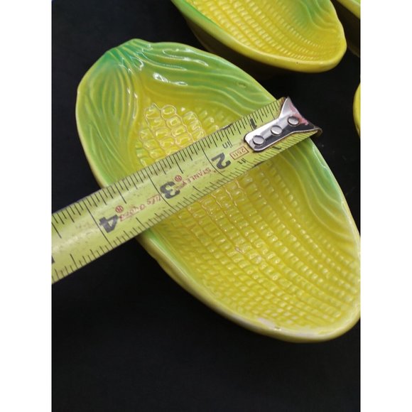 Vintage set 4 Artbel Brazil mid century Majolica style Corn Cob trays - Picture 8 of 11